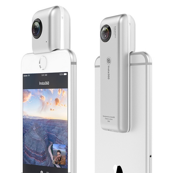 Caméra 360º pour Smartphone Insta360 Micro SD iOS 8+ Argenté