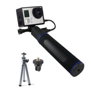 Bâton Selfie avec Power Bank pour Caméra de Sport 5200 mAh Noir