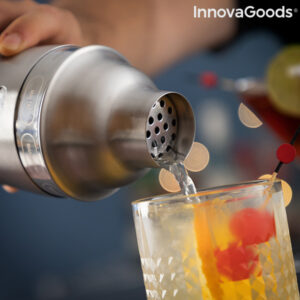 Shaker à cocktail avec recettes de cocktails intégrées Maxer InnovaGoods