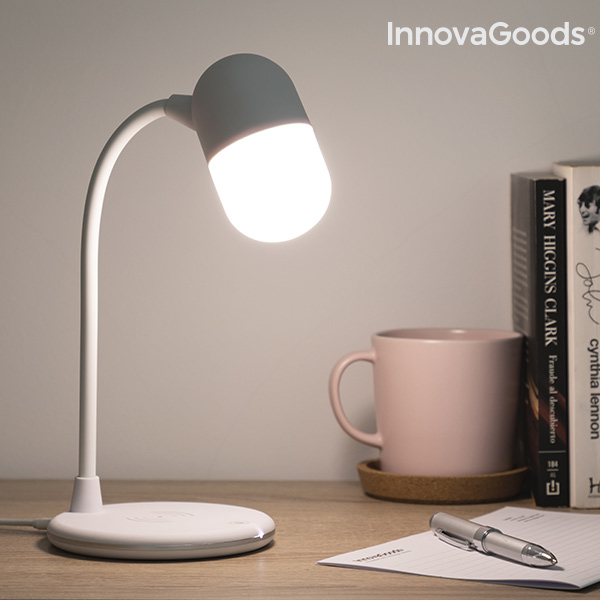 Lampe LED avec haut-parleur et chargeur sans fil Akalamp InnovaGoods à prix  pas cher -  Maroc