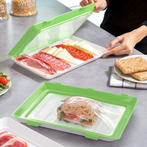 Plateaux alimentaires réutilisables Vacpack InnovaGoods (Pack de 2)