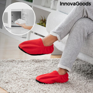 Chaussons Chauffants Micro-ondes InnovaGoods Rouge