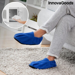 Chaussons Chauffants Micro-ondes InnovaGoods Bleu