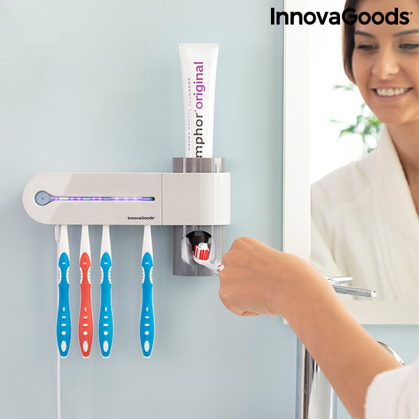 Acheter Distributeur automatique de dentifrice intelligent à lumière UV,  presse-dentifrice, support de stérilisateur de brosse à dents