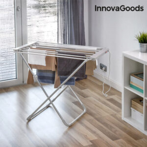 Étendoir à Linge Électrique Pliable InnovaGoods 100W Gris (6 Barres)