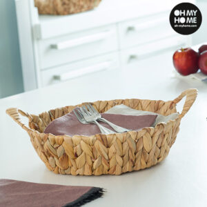 Panier Rond en Feuille de Maïs Oh My Home