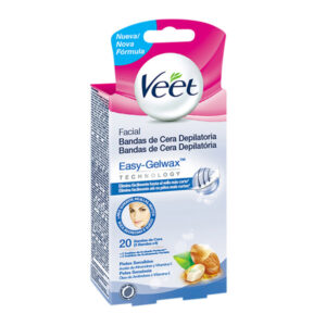 Bandes de Cire Dépilatoire Faciale Peaux Sensibles Veet (Pack de 20)