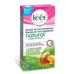 Bandes de Cire Dépilatoire Naturel Inspirations Veet Easy Gelwax (Pack de 20)